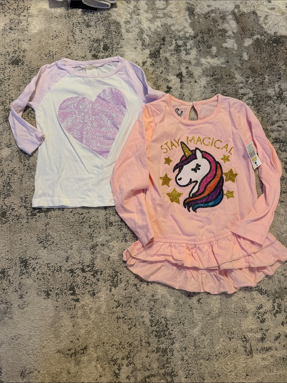 Crewcuts Girls Pink 'Stay Magical' Unicorn Long-Sleeve Pajama Top